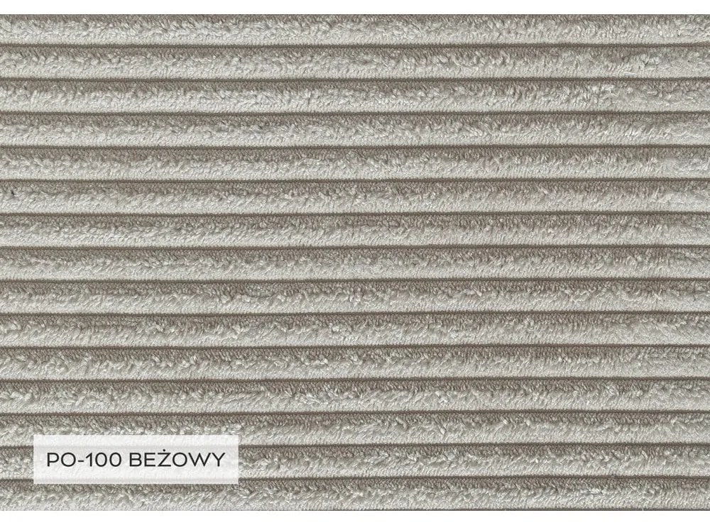 Fehér kordbársony kinyitható sarokkanapé (variálható) Brave Dave – Miuform