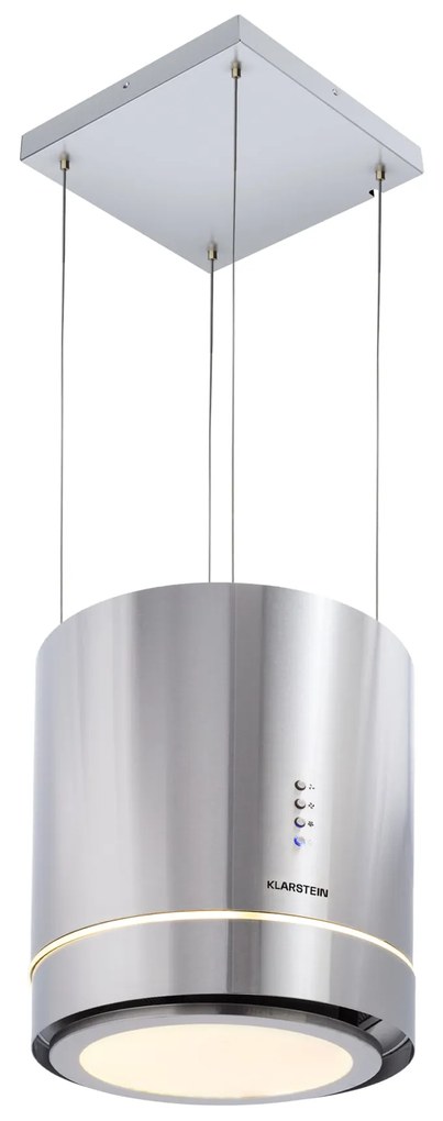 Klarstein Tron Ambience, sziget szagelszívó, Ø 38 cm, légkeringetés, 540 m³/ó, LED, nemesacél