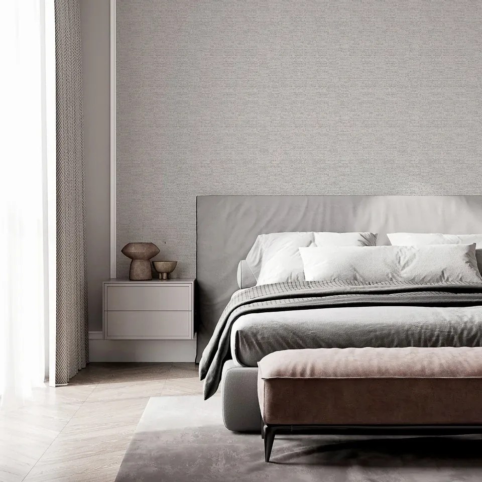 Arthouse Signature 2 Luxury Plain ezüst-szürke egyszínű texturált vinyl tapéta – 299307
