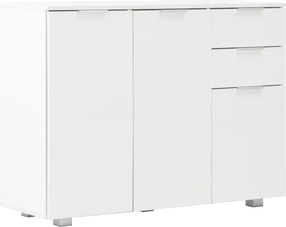 vidaXL magasfényű fehér tálalószekrény 107x35x80,5 cm
