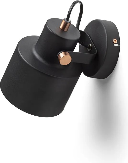 RENDL CELEIA felületre szerelhető matt fekete szálcsiszolt réz 230V LED E27 11W