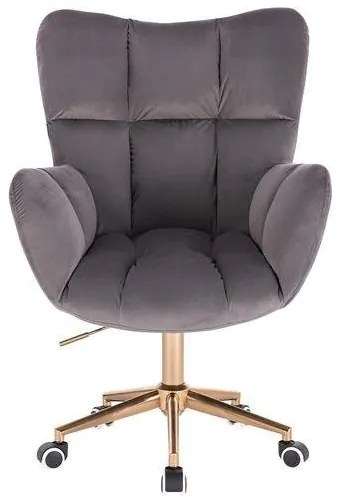 HR650K Grafit modern velúr szék arany lábbal