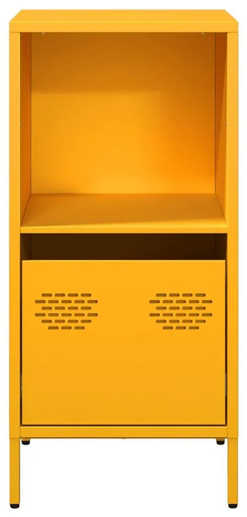 mustársárga hidegen hengerelt acél tálalószekrény 35x39x73,5 cm