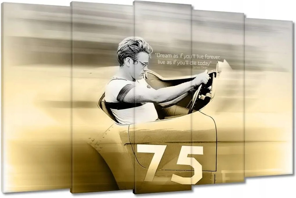 Festmények 150x95 James Dean az autóban