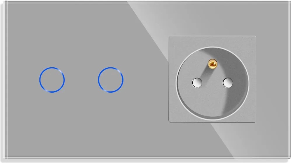 Dupla Lépcsős Érintőkapcsoló Konnektorral