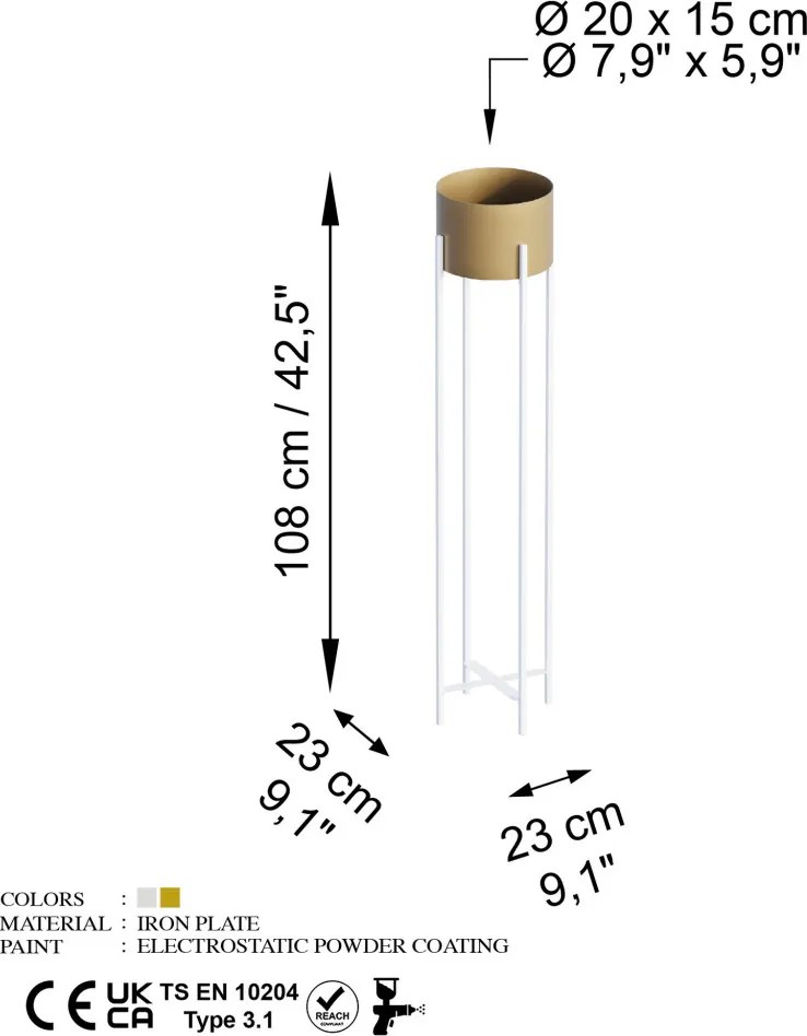 Virágtartó, Ø20 cm – GED-024-C