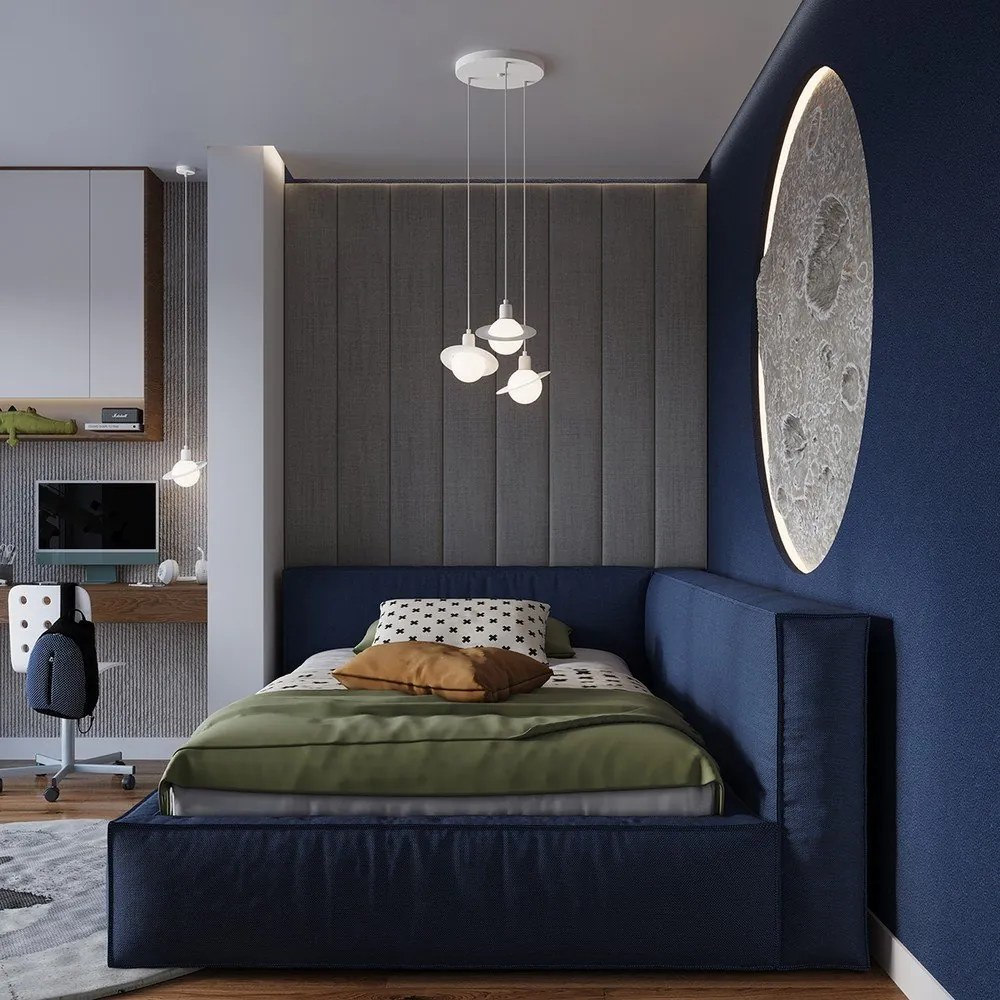 Fehér gyerek lámpa üveg búrával Mab – Sollux