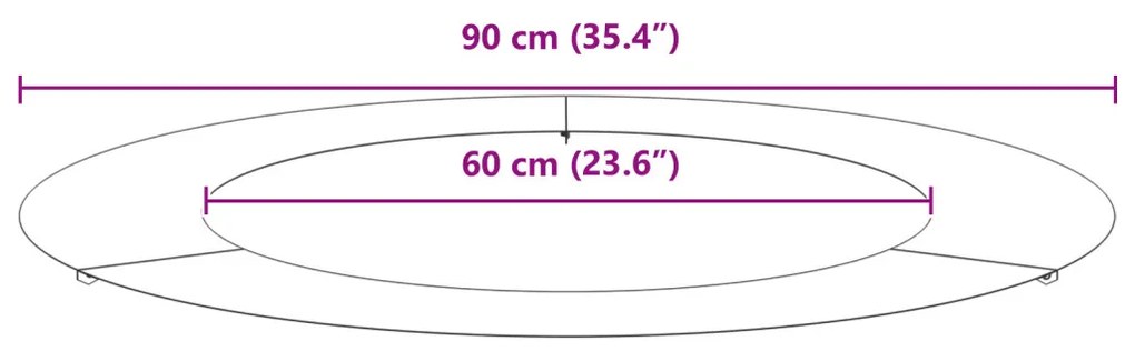 vidaXL Alkalmas lapos fa gyűrűkhez 5 pcs Oliva zöld Ø60 / 90 cm Acél