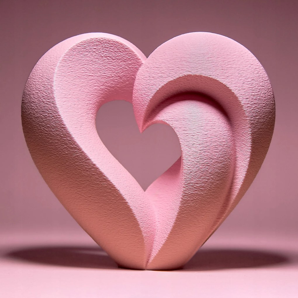 Modern Szív Figura Szobor Dekoráció 3D nyomtatás 15cm Valentin nap