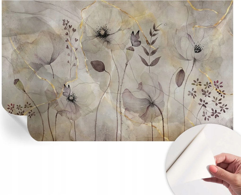 Dekoratív öntapadós fotótapéta irodába Finom virágok 416x254 cm