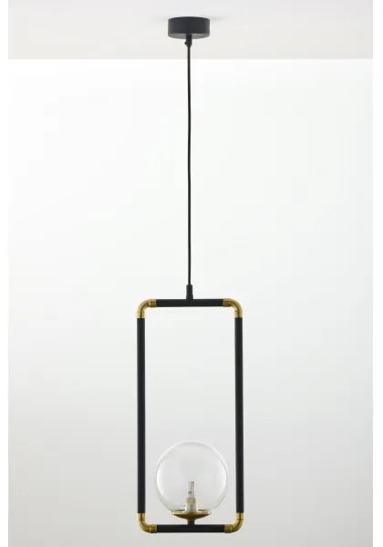 Jupiter 2023 - Csillár zsinóron ZAFRA 1xG9/10W/230V fekete/arany/átlátszó