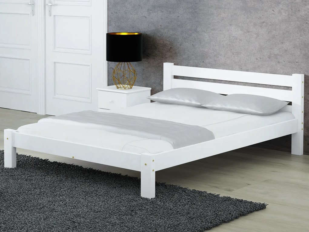 Fenyő ágy 140x200 Ajza fehér