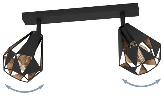 Eglo 43716 - Spotlámpa CARLTON 2xE27/40W/230V