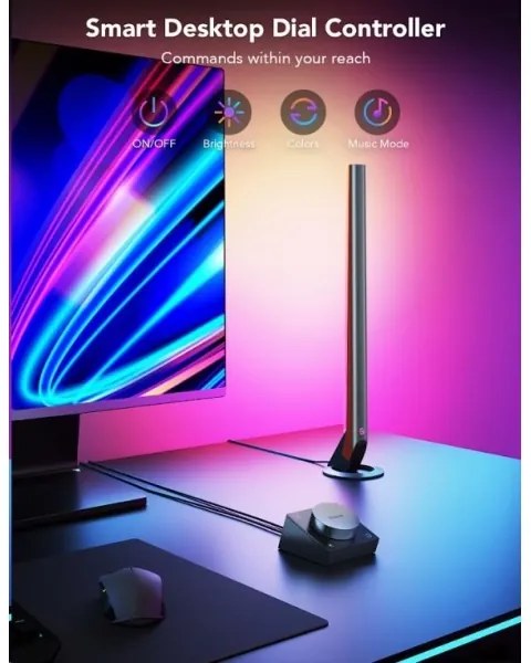 Govee - KÉSZLET 2x Smart Gaming Wi-Fi LED RGBIC Panels + Smart Dual + távirányító