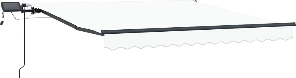vidaXL Behúzható napellenző Fehér 350 x 250 cm szövet
