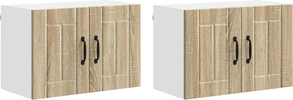 vidaXL Konyhai faliszekrények 2 pcs Sonoma tölgy 60 x 31 x 40 cm