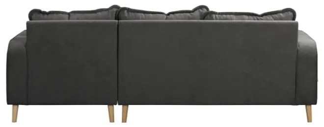 Sötétszürke sarokkanapé (jobb oldali) Beata – Ropez