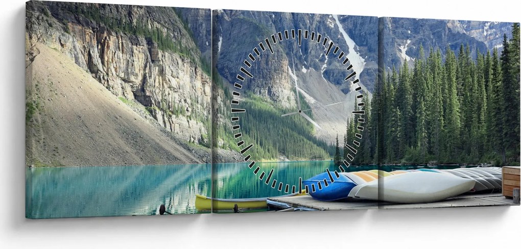 Kép - Moraine Lake (órával) (90x30 cm)