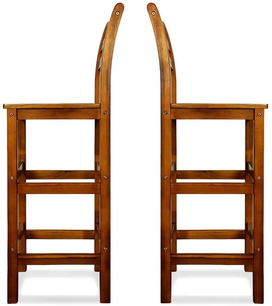Casaria® 2 db bárszék készlet - akác