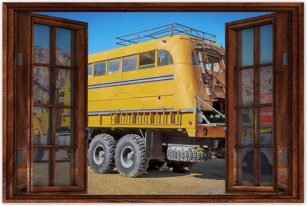 Poszterek 60x40 Sárga munkakocsi az USA-ból