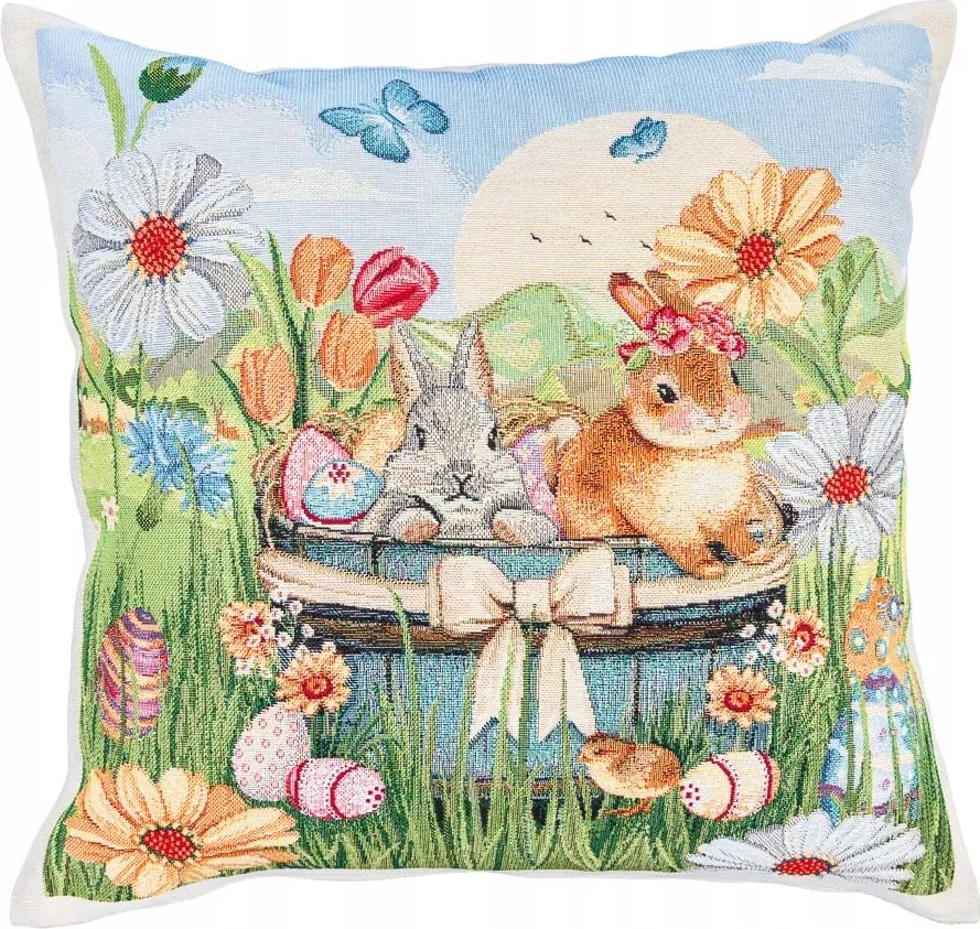 Párnahuzat 45x45cm gobelin húsvéti dekoráció
