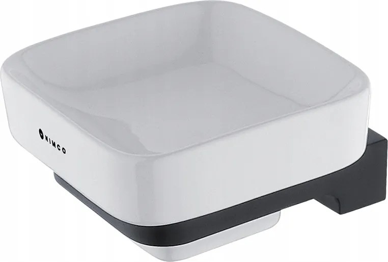 Nimco Maya Black fali szappantartó kerámia, fekete fém Mac 29059K-90_