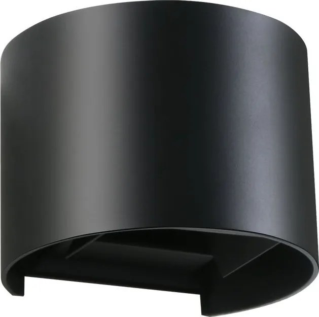 PREZENT 31501 GRADUS Modern Kültéri Fali Lámpa Matt Fekete, Átlátszó LED IP65