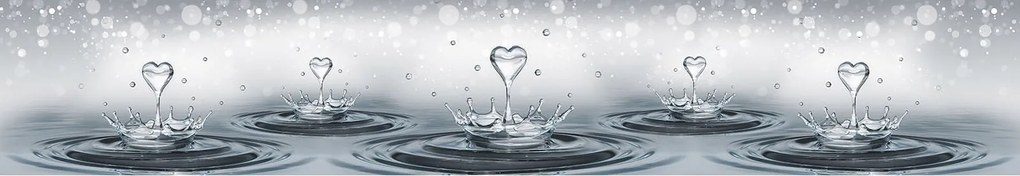 Fotótapéta Szív Víz Cseppek Szerelem Harmónia Nyugalom Elegancia 250x104 +ragasztó