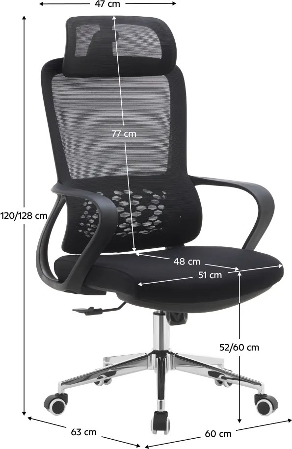 Irodai szék, fekete, FOSTER TYP 1