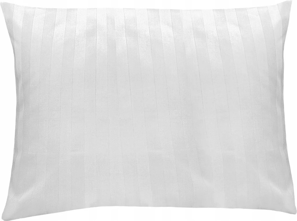 Szállodai párnahuzat 50x70 fehér damaszt csíkos könyvjelző 2 cm