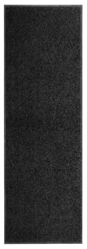 Fekete kimosható lábtörlő 60 x 180 cm