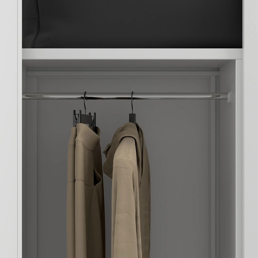 Fehér zárható takarítószekrény DAWID 900 x 1850 x 450 mm