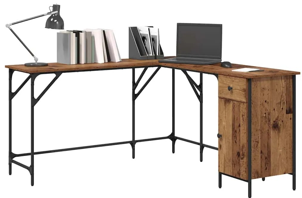 vidaXL Asztal Öreg fa 141 x 141 x 75 cm Faanyag