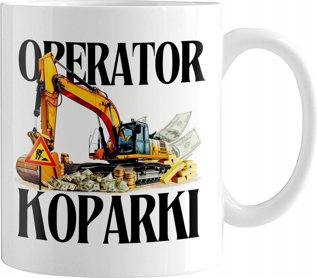 Nyomtatott Bögre Ajándék Kotrógép Kezelő Szakma Munka Kotrógép