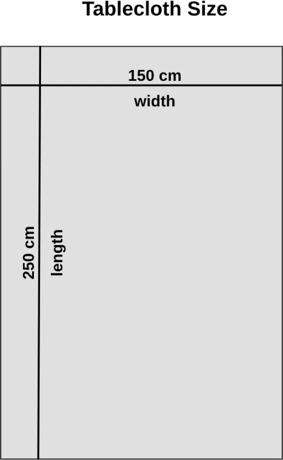 Pamut asztalterítő 150 × 250 cm