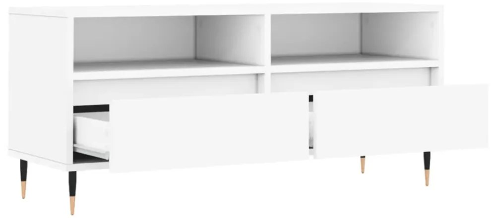 fehér szerelt fa TV-szekrény 100x34,5x44,5 cm