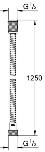 GROHE 22106000 - VITALIOFLEX METAL LONG-LIFE 1250 mm zuhanytömlő, króm