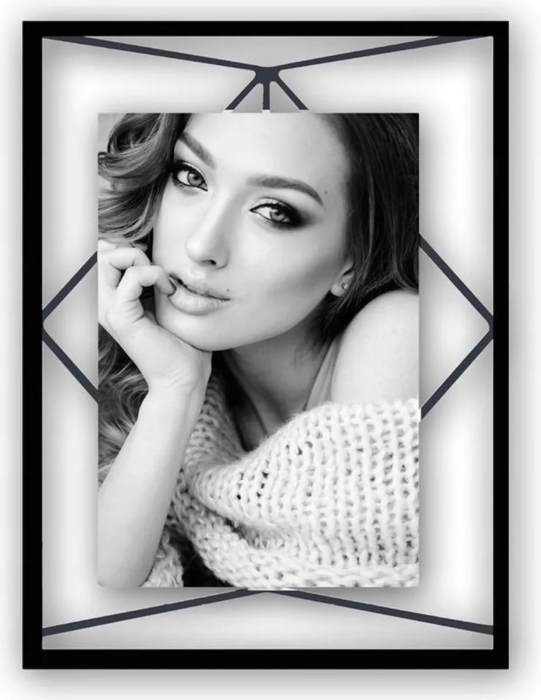 10x15-ös fényképkeret modern, fekete