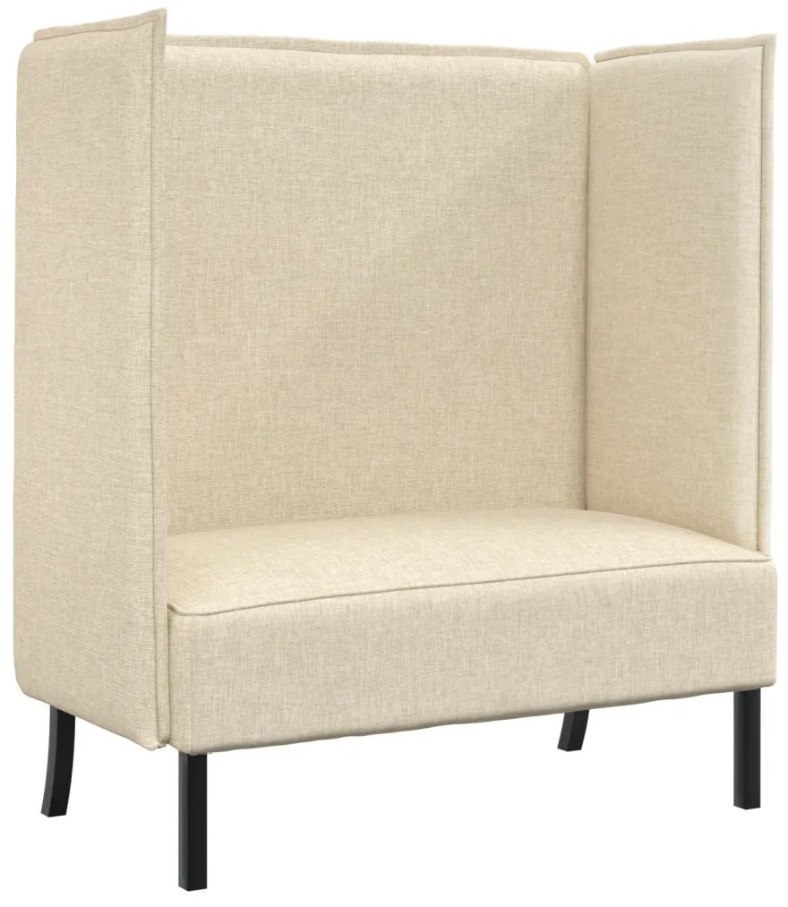 Magas Háttámlás Kanapé Krém 109x56x121 cm Textil