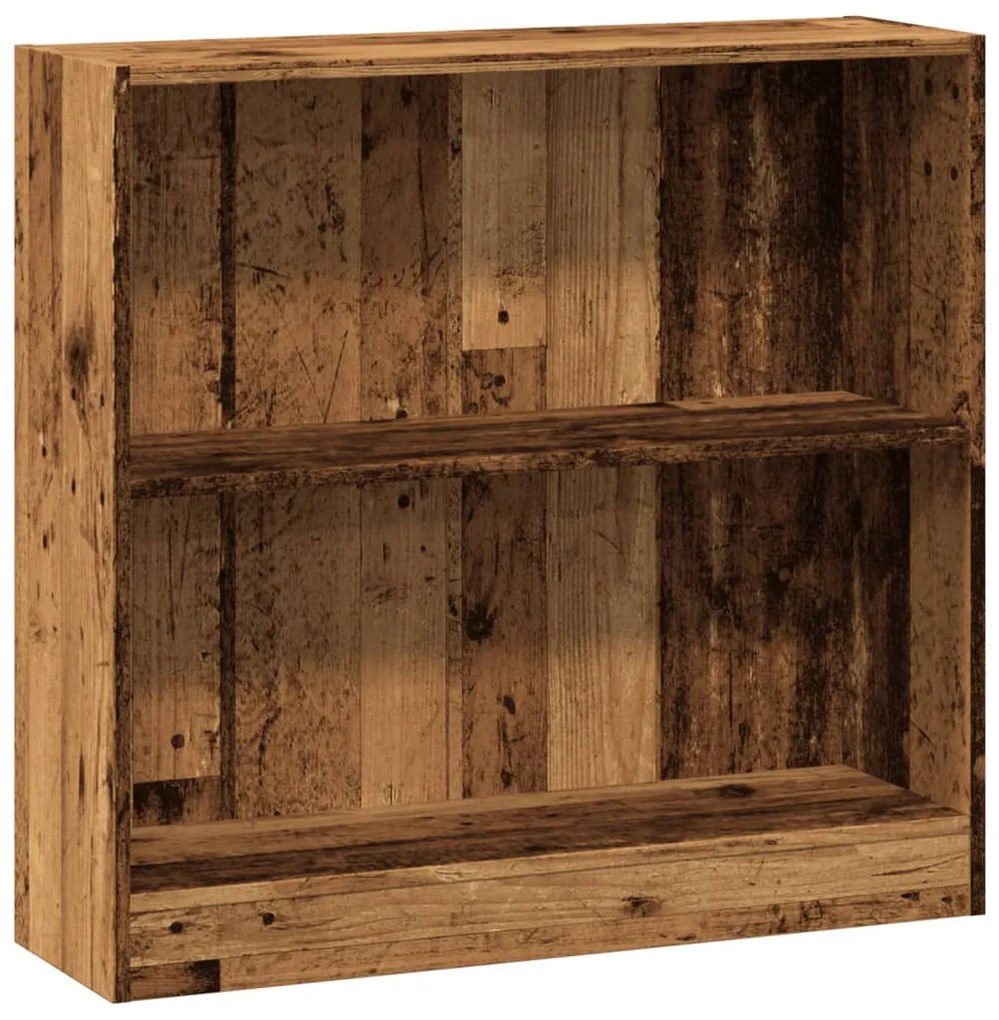 antik fa színű szerelt fa könyvespolc 80 x 24 x 76 cm
