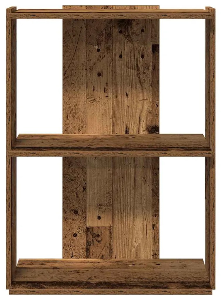 3 szintes antik fa szerelt fa könyvespolc 60x30x80 cm