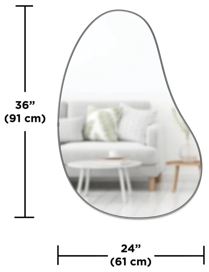 Fali tükör 61x92 cm Hubba Pebble – Umbra