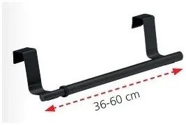Weko Állítható törölközőtartó rozsdamentes acél, 36-60 cm, fekete, M