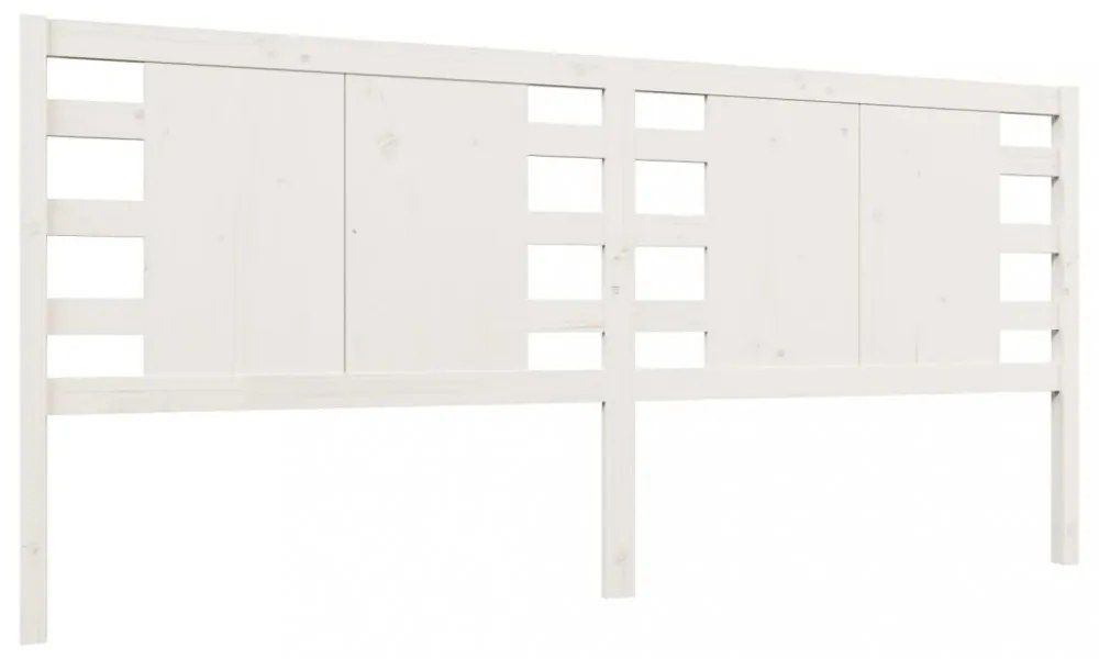 fehér tömör fenyőfa fejtámla 156 x 4 x 100 cm