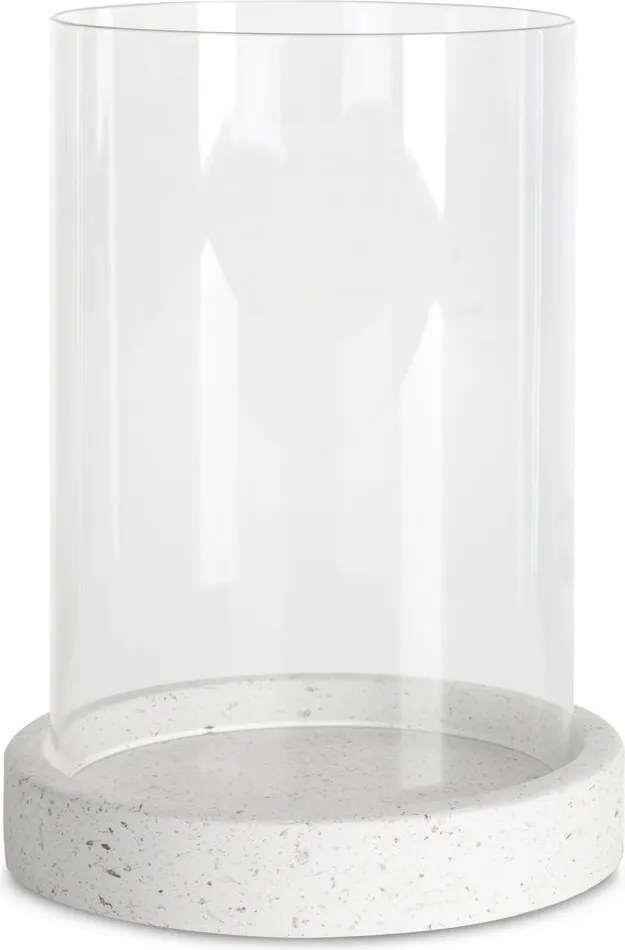 Dekorációs gyertyatartó Kevin 18x24 Eurofirany átlátszó krémszínű