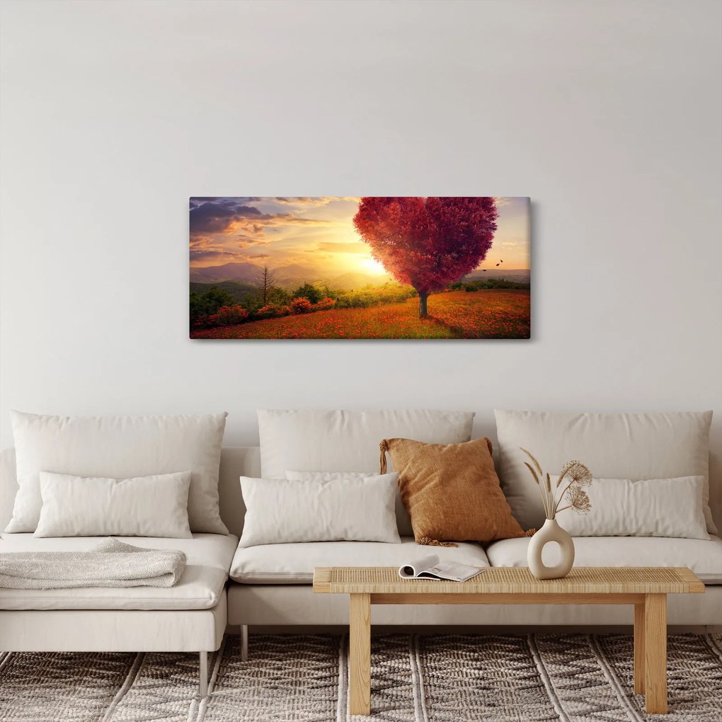 A szív alakú fa képe (120x50 cm)