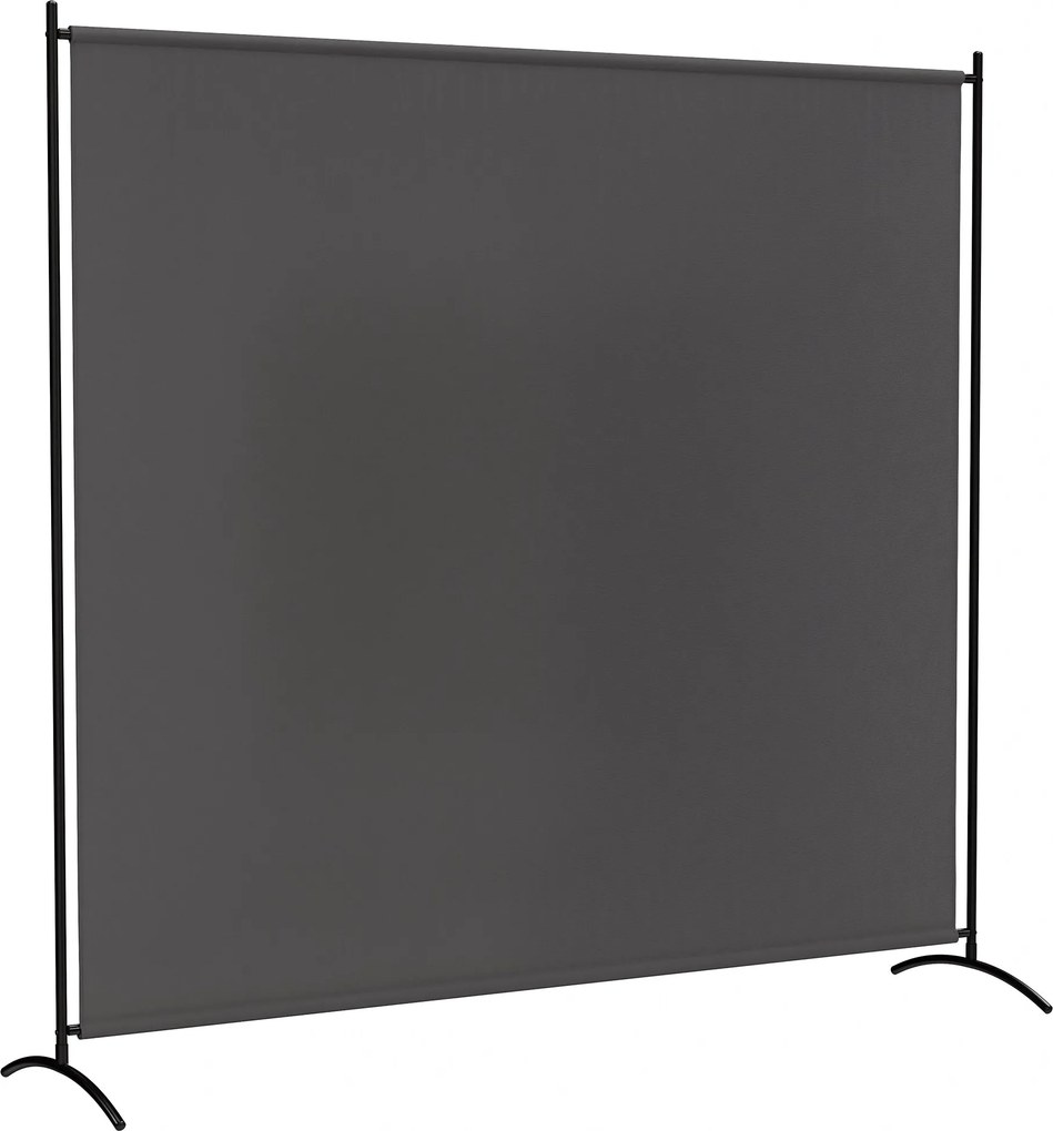 Outsunny egypaneles kültéri térelválasztó, 180 × 50 × 180 cm — UPF 30+, vízlepergető panel, stabil talpak — sötétszürke | Aosom