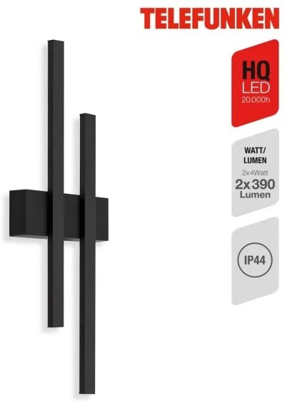 Telefunken 313205TF - LED Kültéri fali lámpa 2xLED/4W/230V 4000K IP44