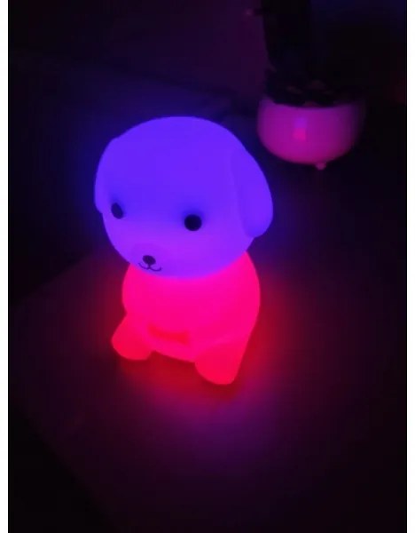 LED RGB dimmelhető újratölthető gyermek éjszakai lámpa LED/2,5W/5V 3000K 1200 mAh kutya