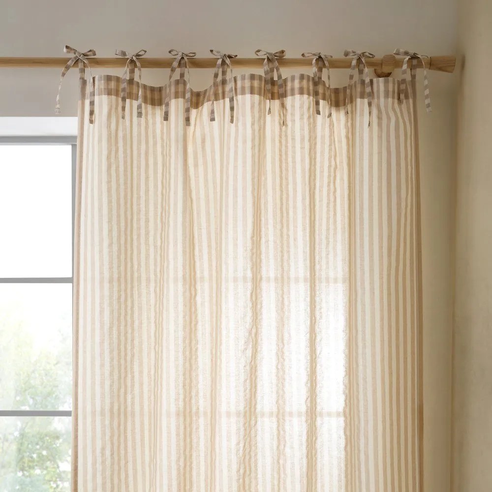 Bézs függöny 140x229 cm Zanzibar Woven Stripe – Pineapple Elephant